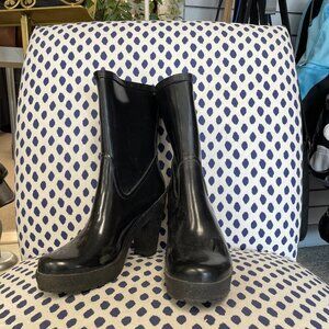 Hunter Black Arine Rain Boots